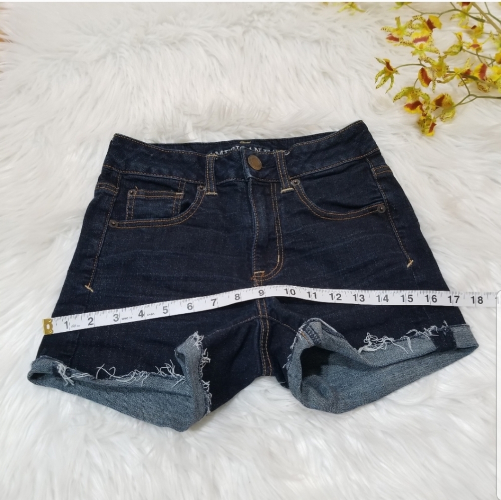 AMERICAN EAGLE Super Stretch Jeans Shorts Color Dark Blue Size 2.